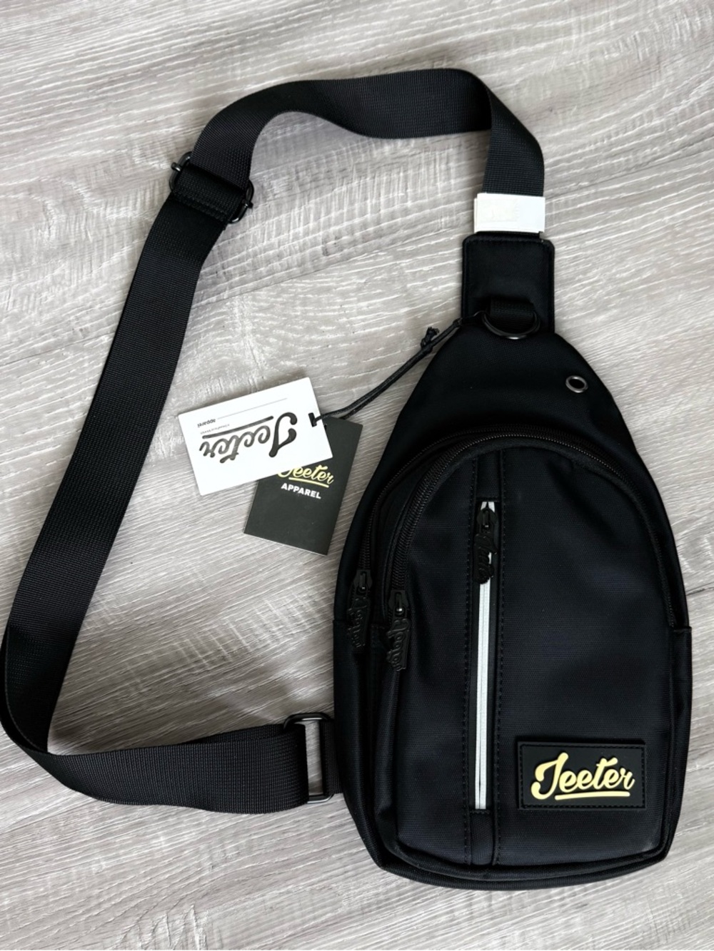 Jeeter Apparel Black Sling Bag Crossbody Chest Pack NWT Brand New